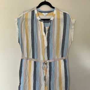 Striped mid length dress